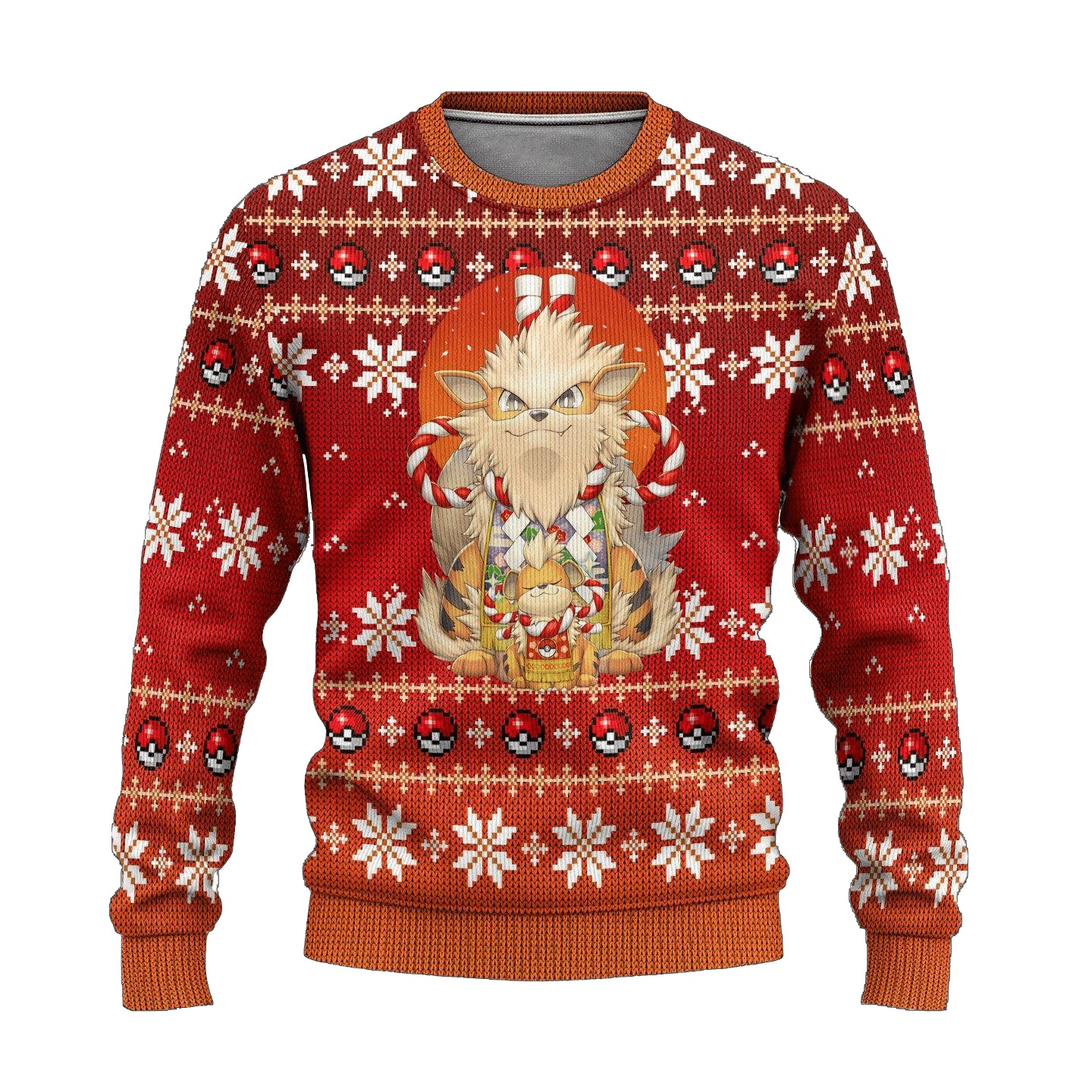 Anime Cute Arcanine Pokemon Ugly Christmas Sweater 1