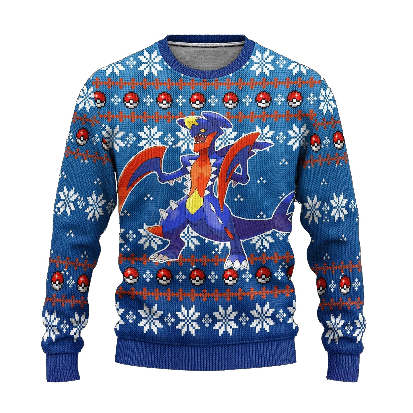 Anime Garchomp Blue Pokemon Christmas Sweater 1