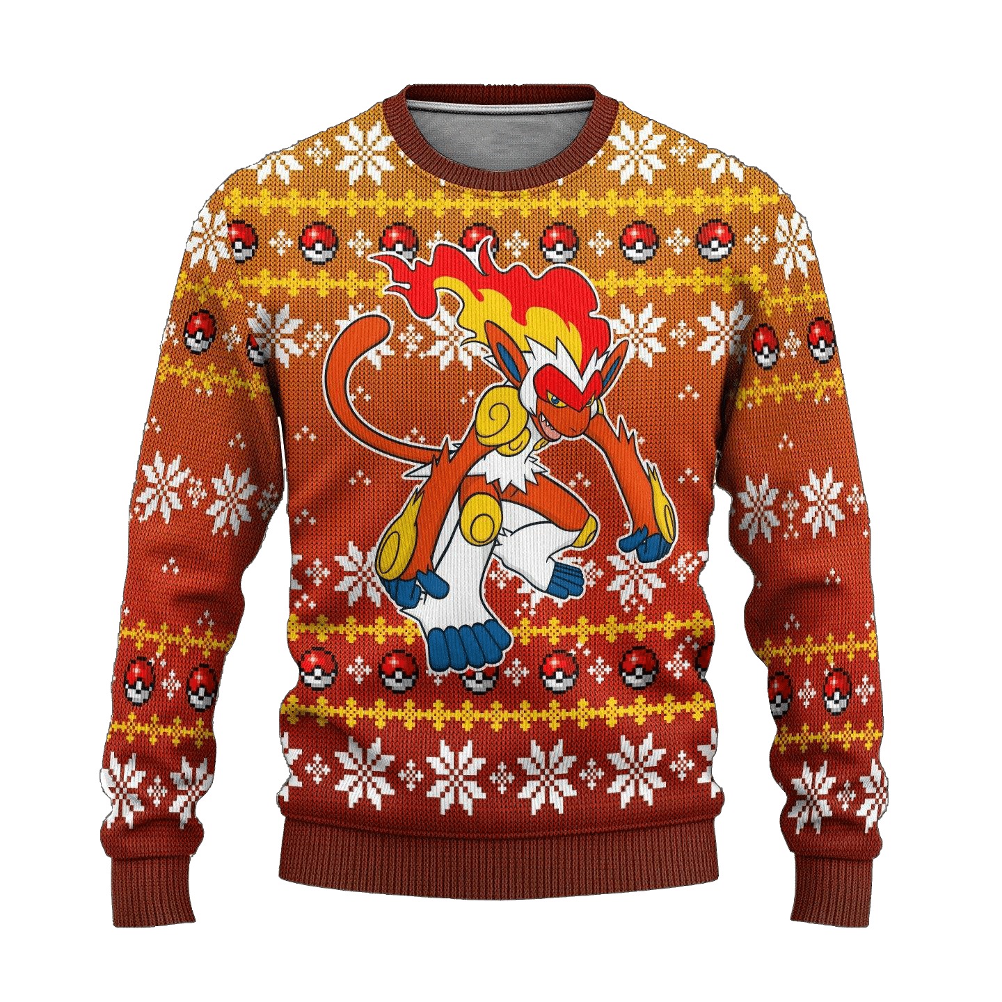 Anime Infernape Pokemon Christmas Sweater 1