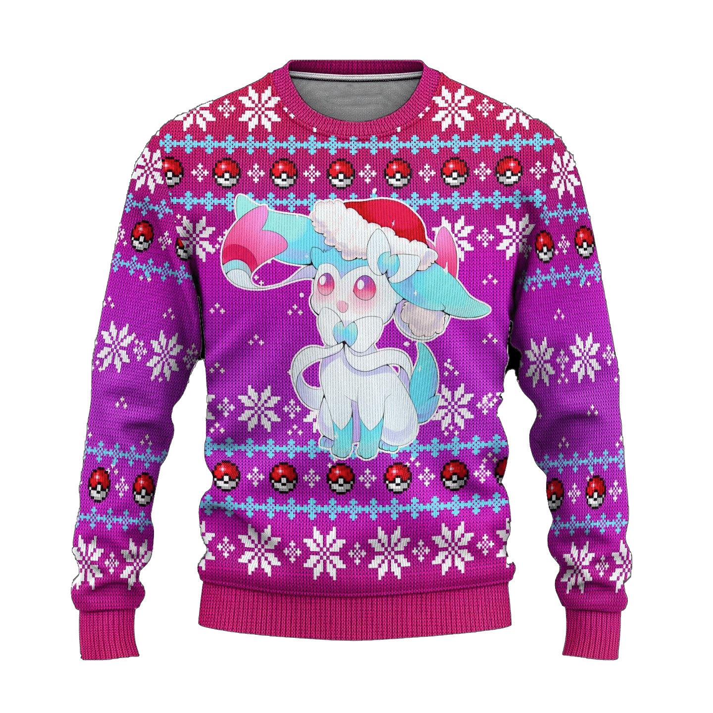 Anime Lovely Sylveon Pokemon Christmas Sweater 1