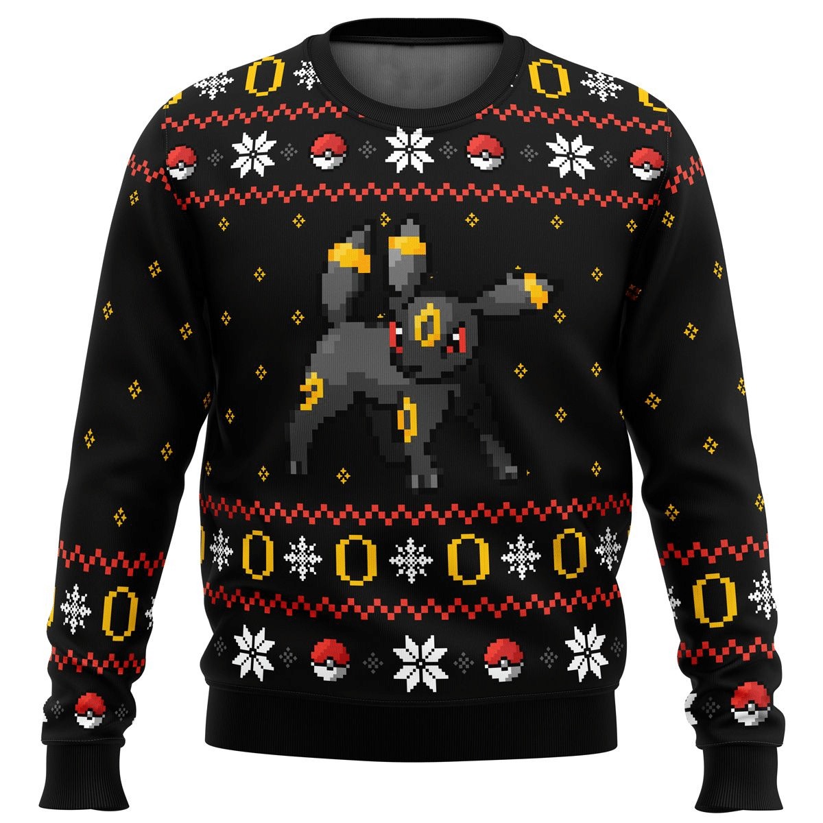 Anime Umbreon Black Pokemon Christmas Sweater 1