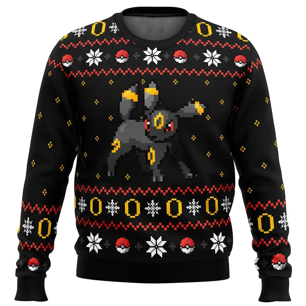 Anime Umbreon Black Pokemon Christmas Sweater 1