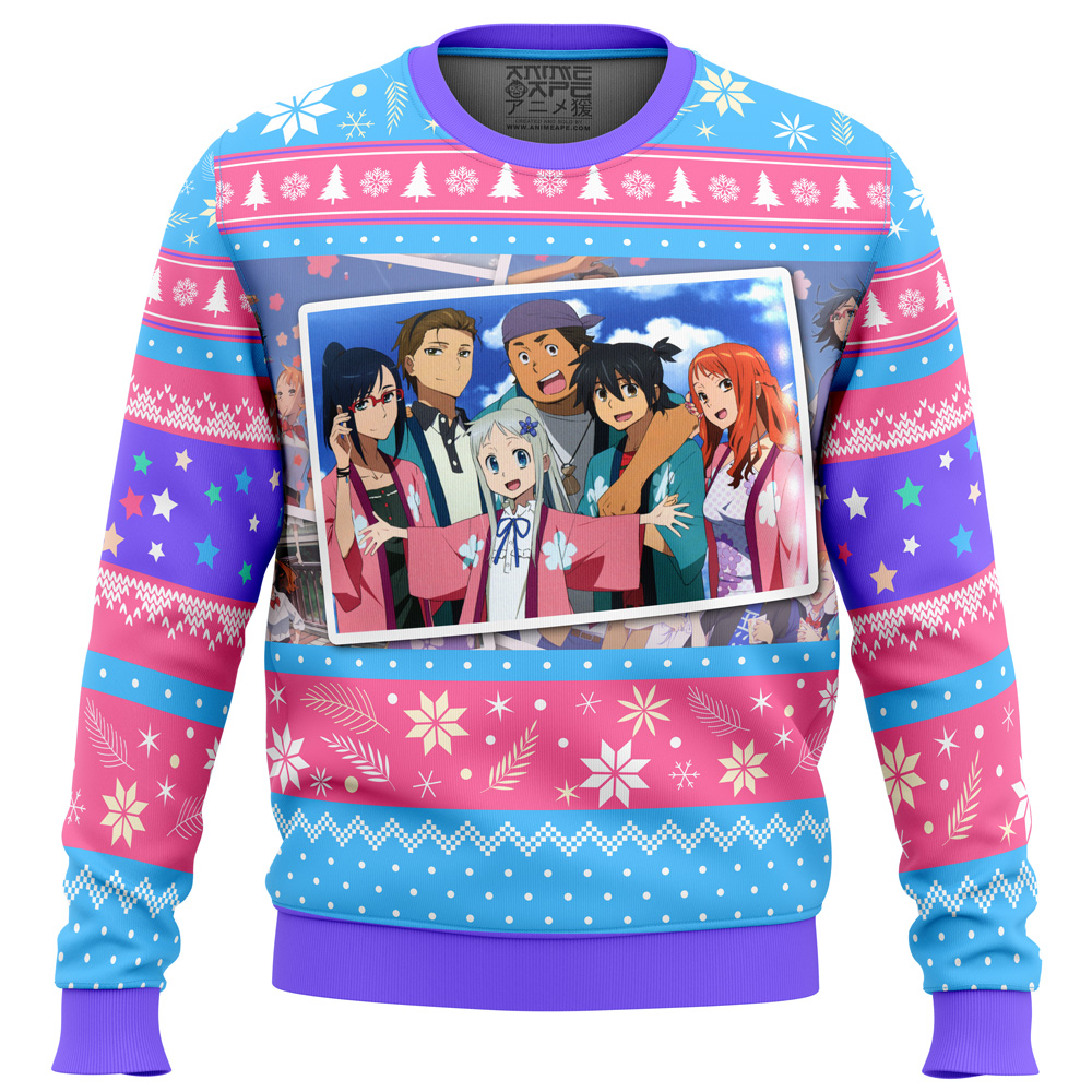 Anohana Anohana The Flower We Saw That Day Ugly Christmas Sweater FRONT mockup