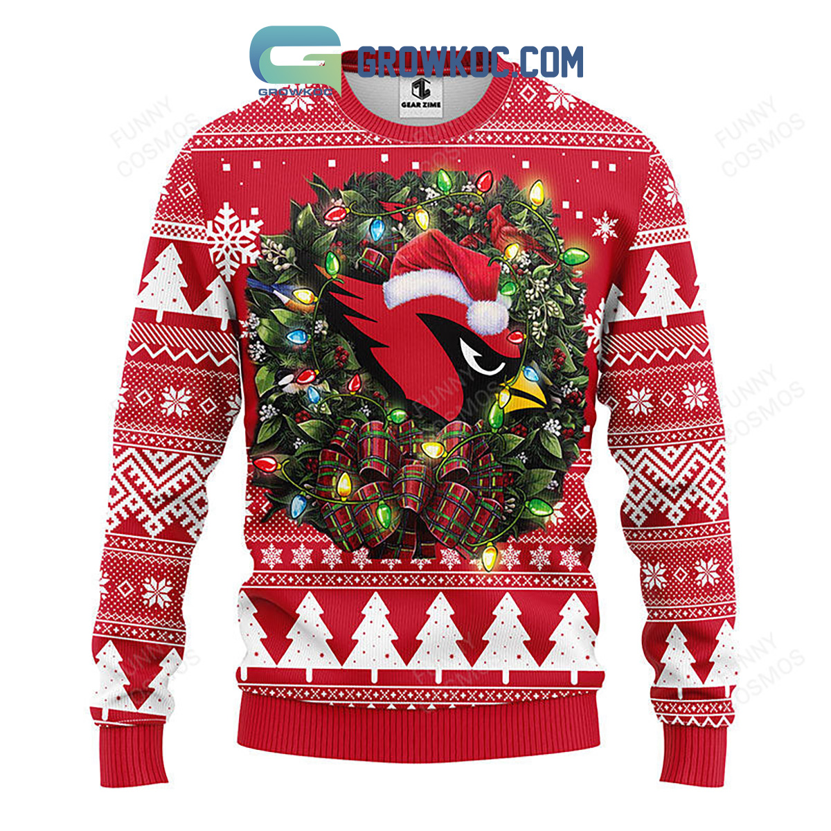 Arizona Cardinals Christmas Ugly Sweater2B1 5e78F