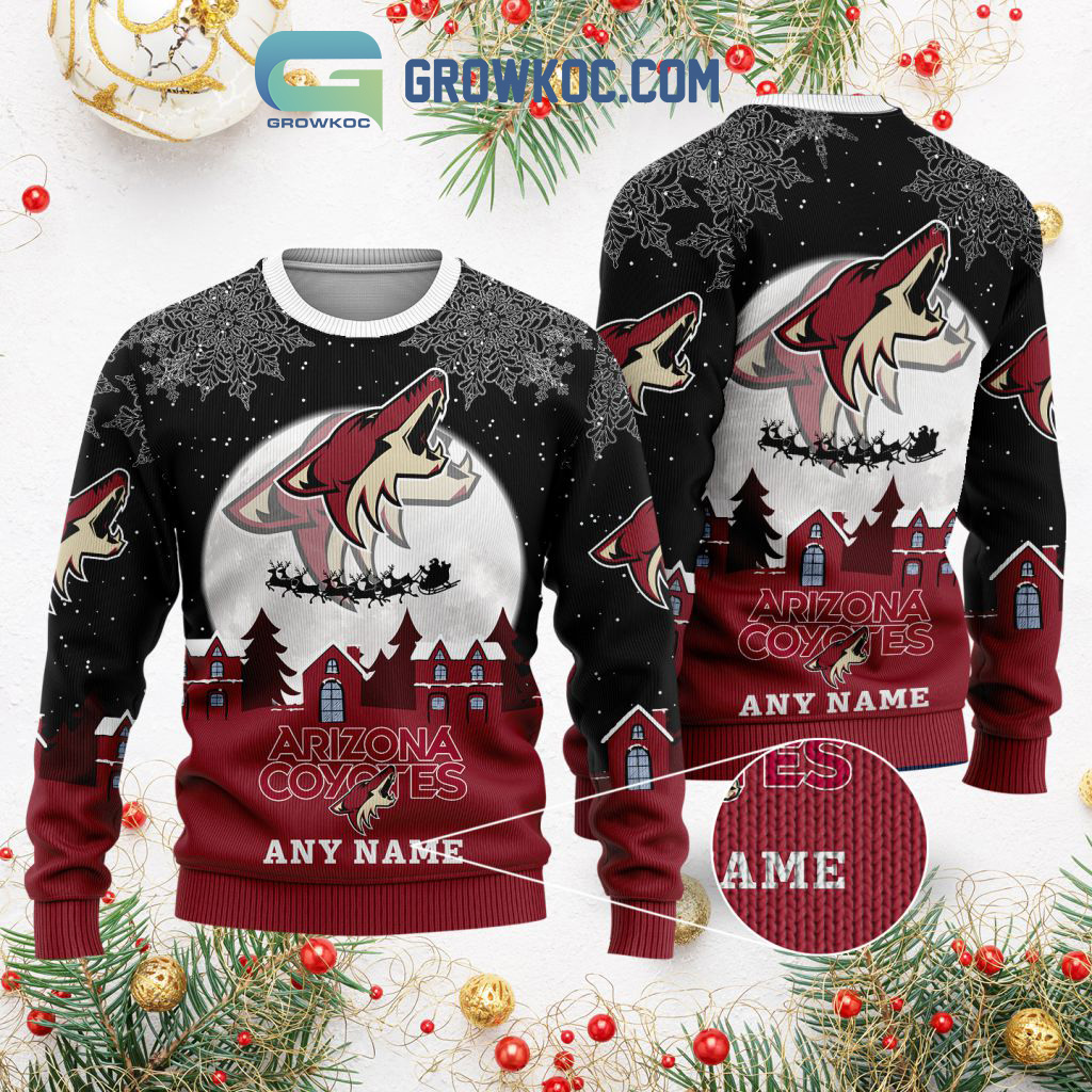 Arizona Coyotes NHL Merry Christmas Personalized Ugly Sweater2B1 bJ75W