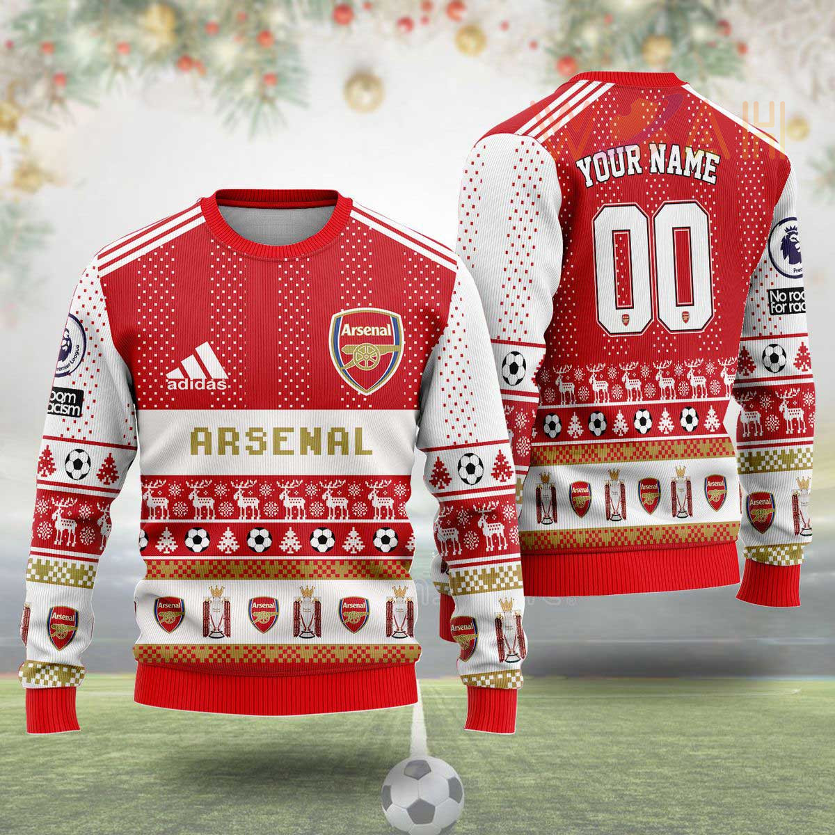 Arsenal FC Ugly Christmas 3D Sweater