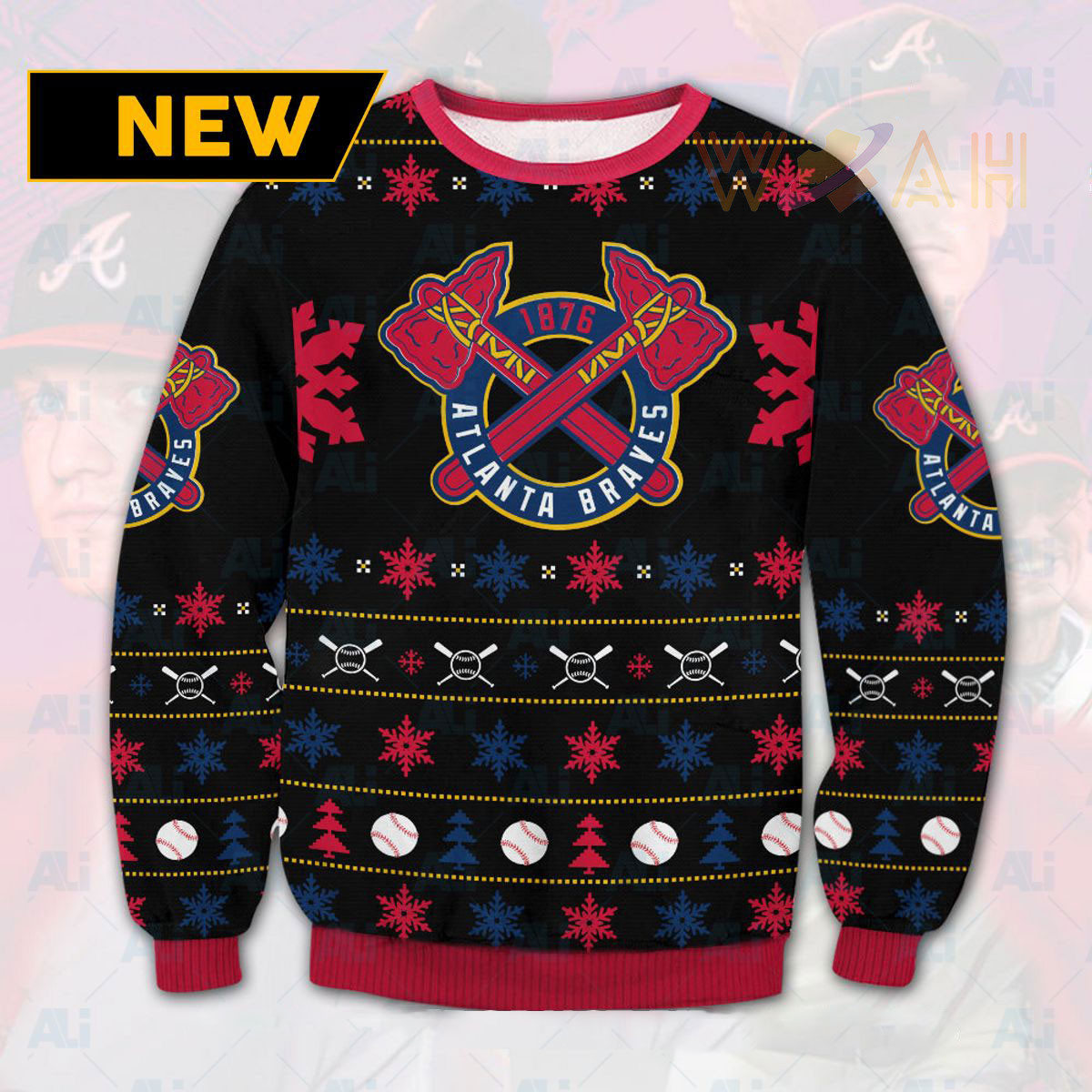 Atlanta Braves Ugly Christmas 3D Sweater