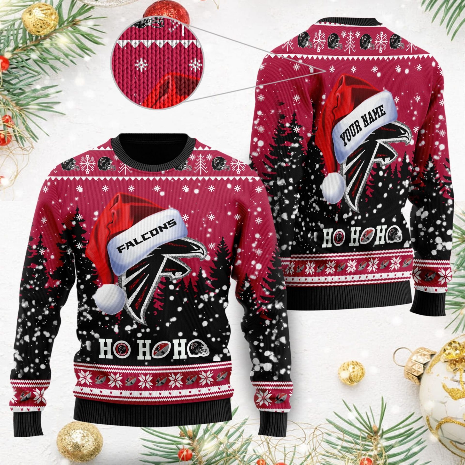 Atlanta Falcons Santa Christmas Ugly Sweater 28797654