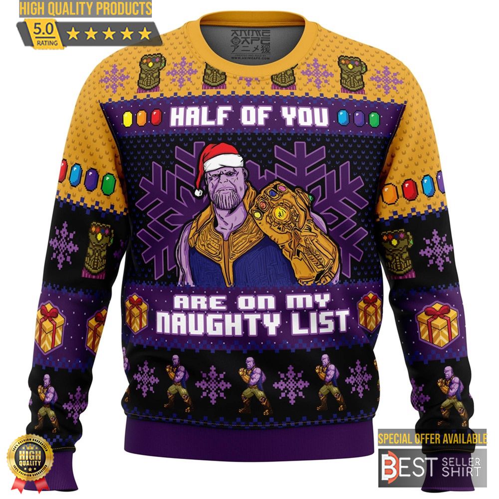 Avengers Infinity War Avengers Endgame Ugly Christmas Sweatshirt Thanos Ugly Sweater 1