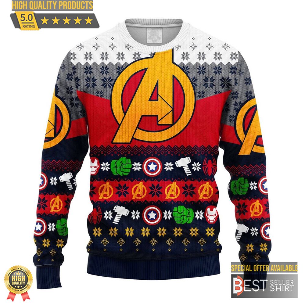 Avengers Team Ugly Christmas Sweater Xmas Gifts 1