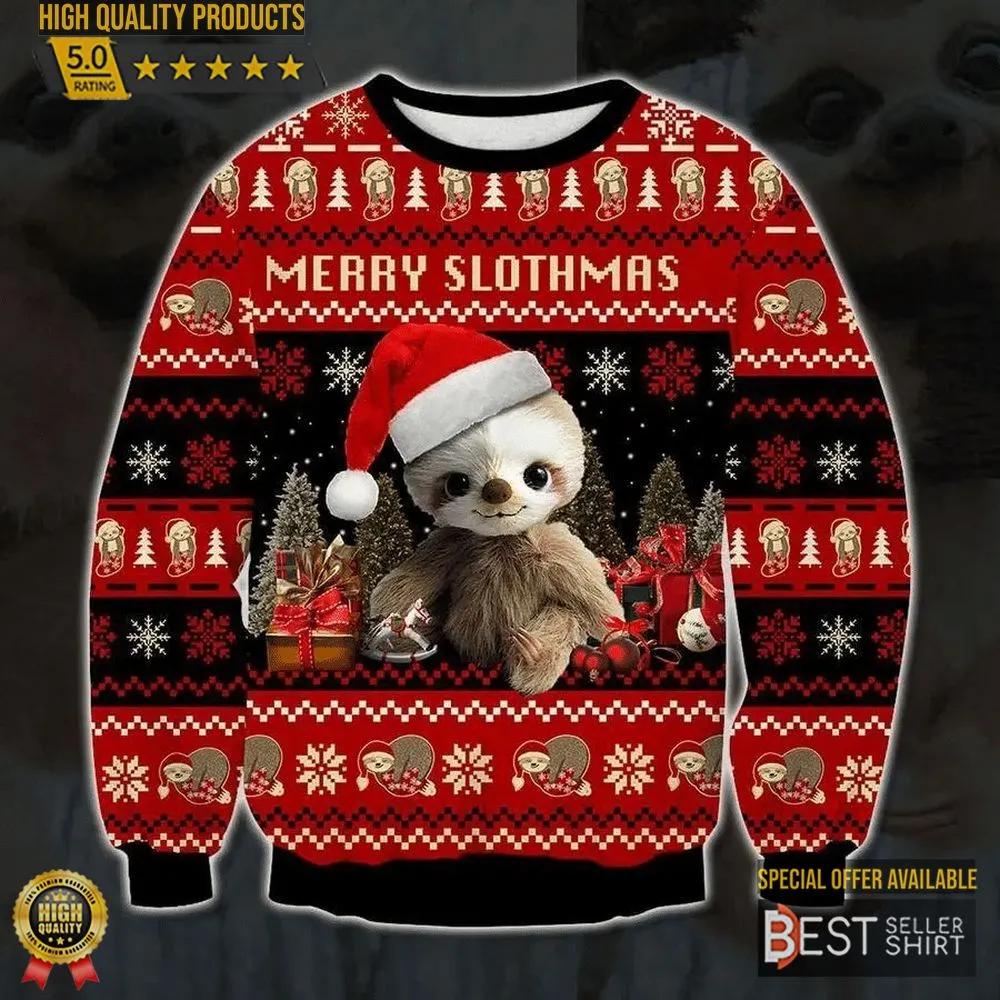 Baby Sloth Ugly Christmas Sweater 1