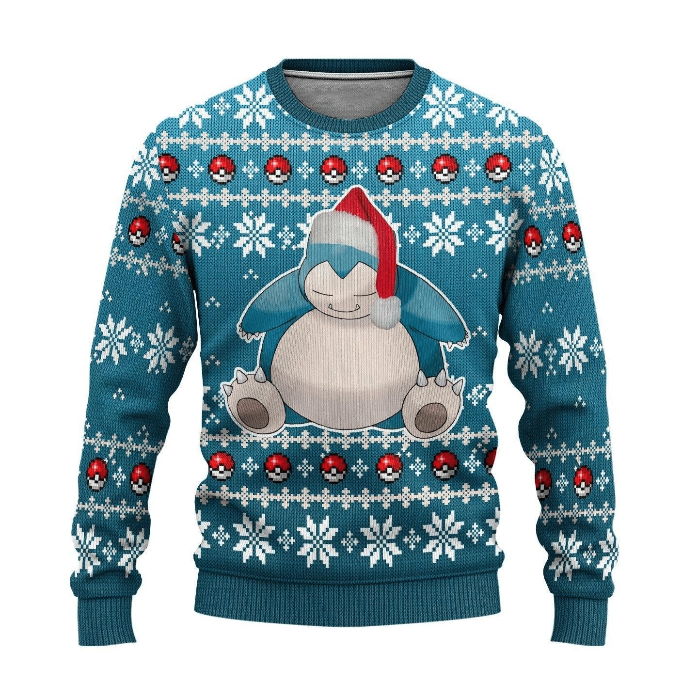 Baby Snorlax Santa Hat Pokemon Christmas Sweater 1