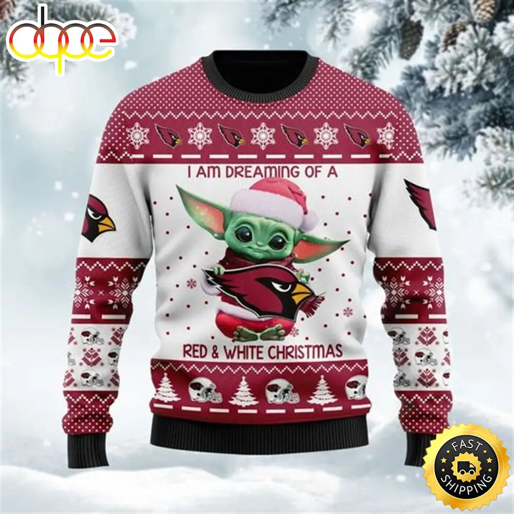 Baby Yoda Arizona Cardinals Ugly Christmas Sweater sl1pyg