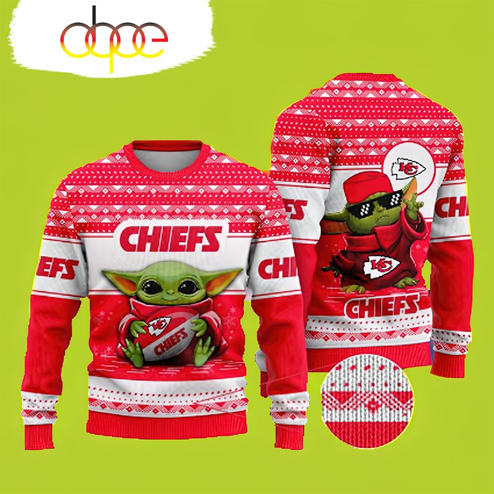 Baby Yoda Kansas City Chiefs Sweater