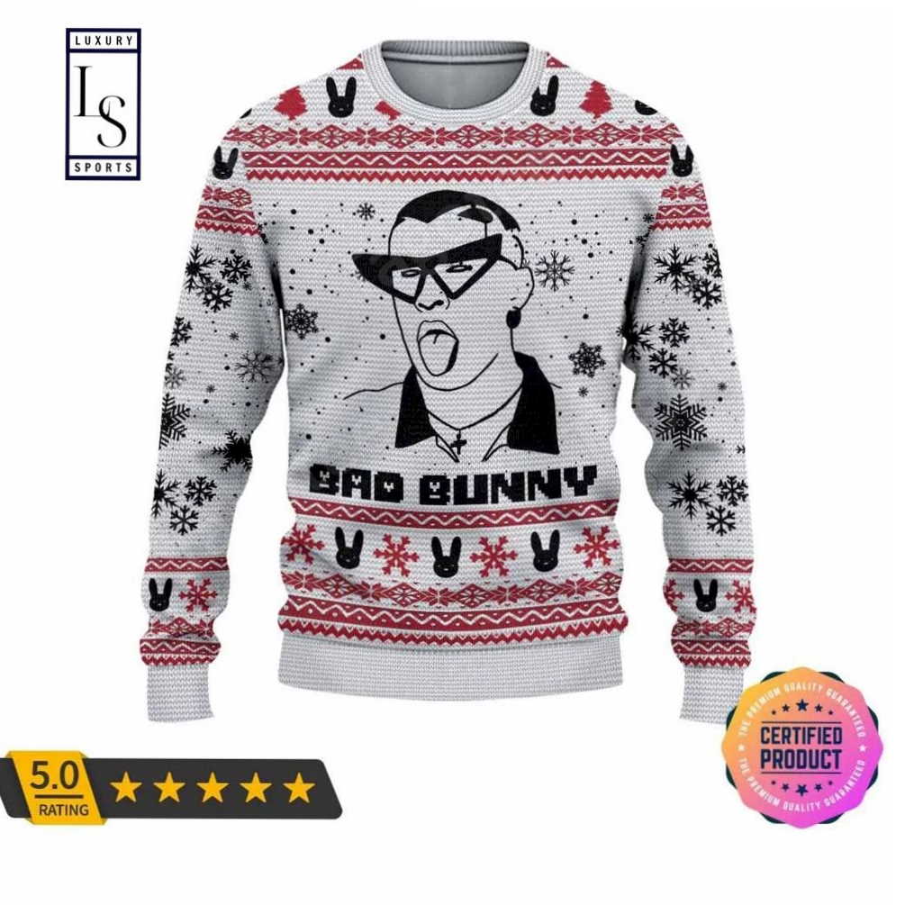 Bad Bunny Hoodie Ugly Christmas Sweater