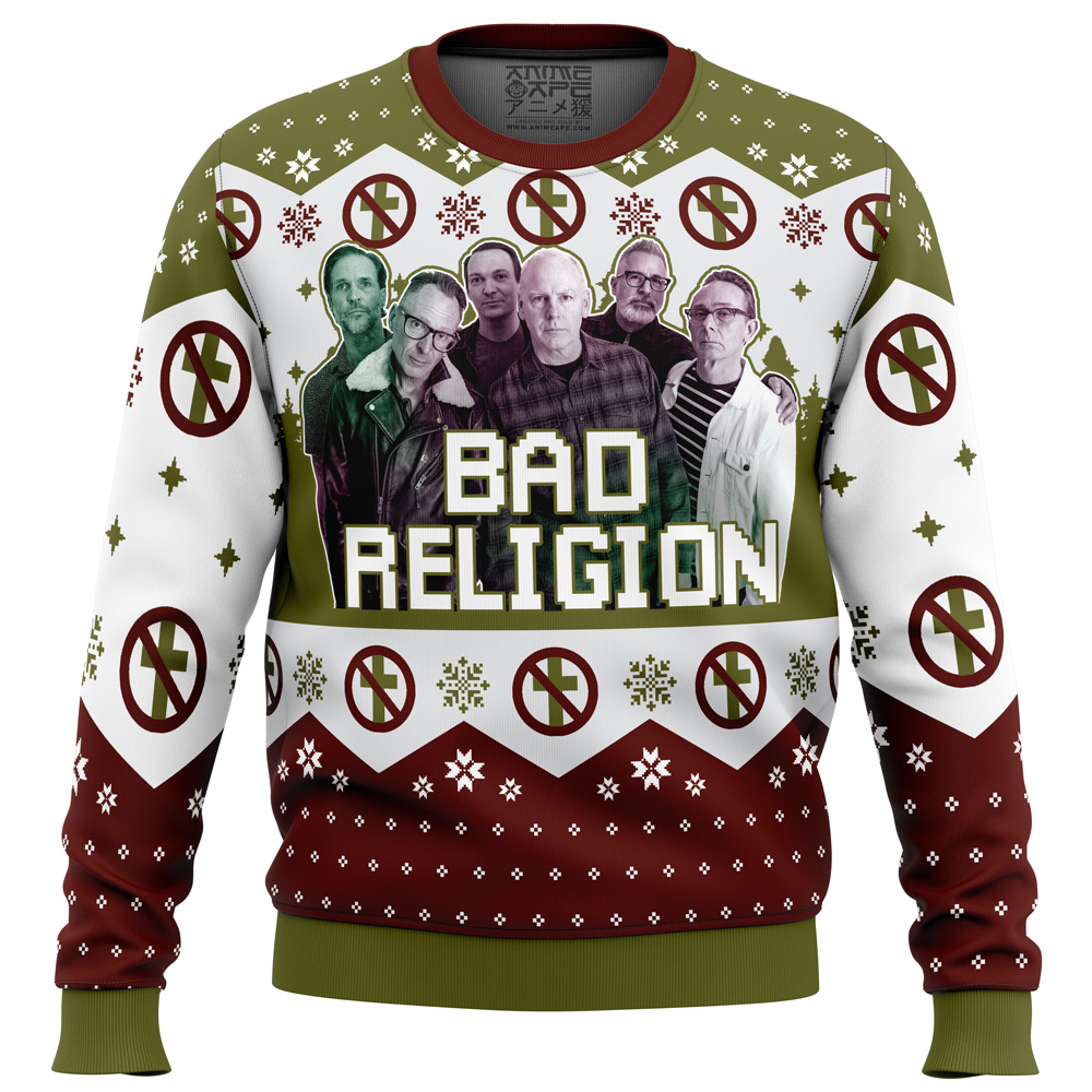 Bad Religion Ugly Christmas Sweater FRONT mockup