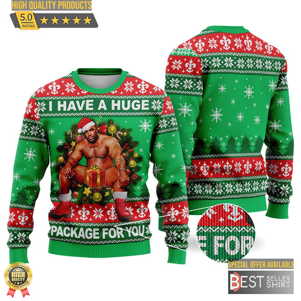 Barry Wood Christmas Ugly Sweater I Have A Big Package For You Sweater Christmas Gifts 1