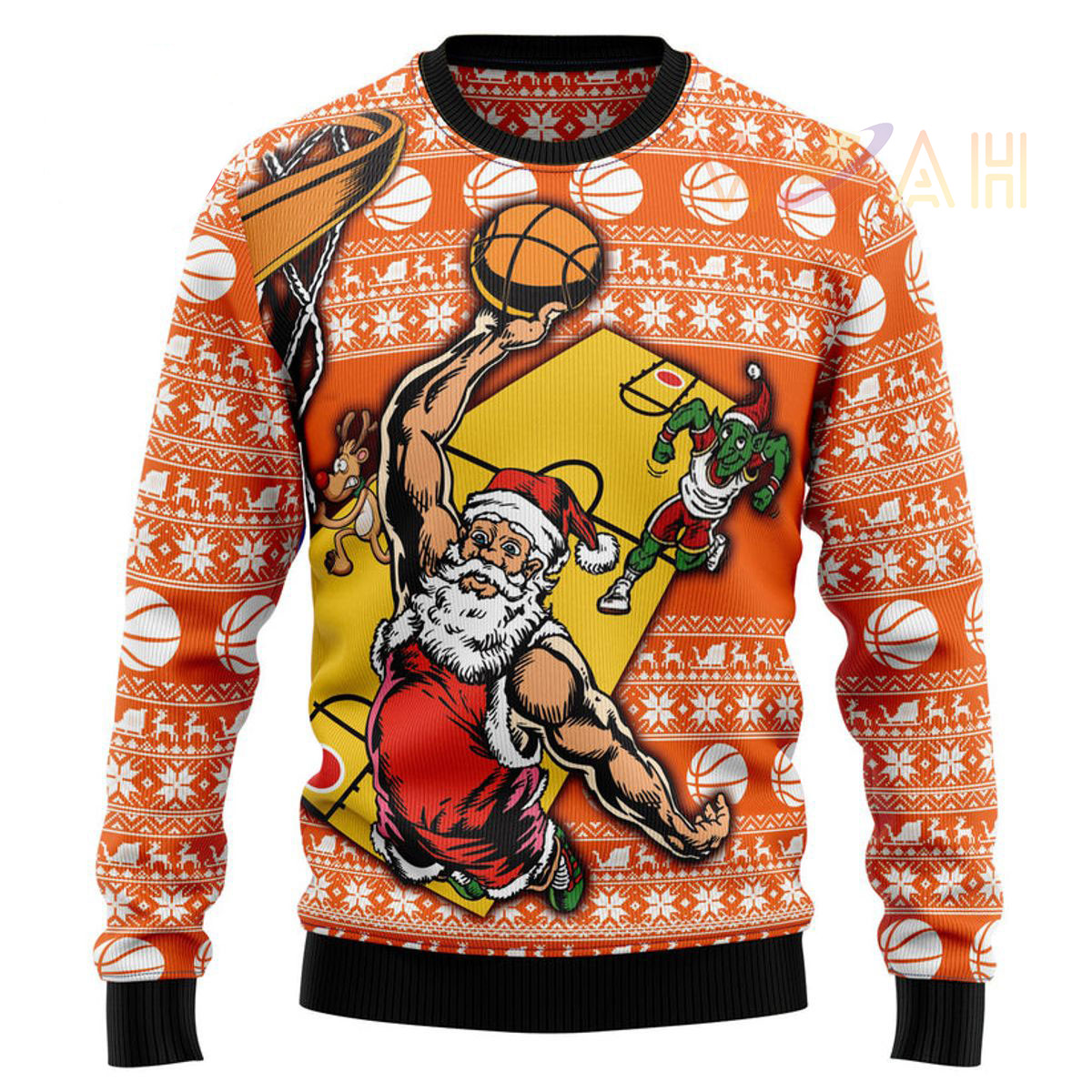 Basketball Ugly Christmas 3D Sweater