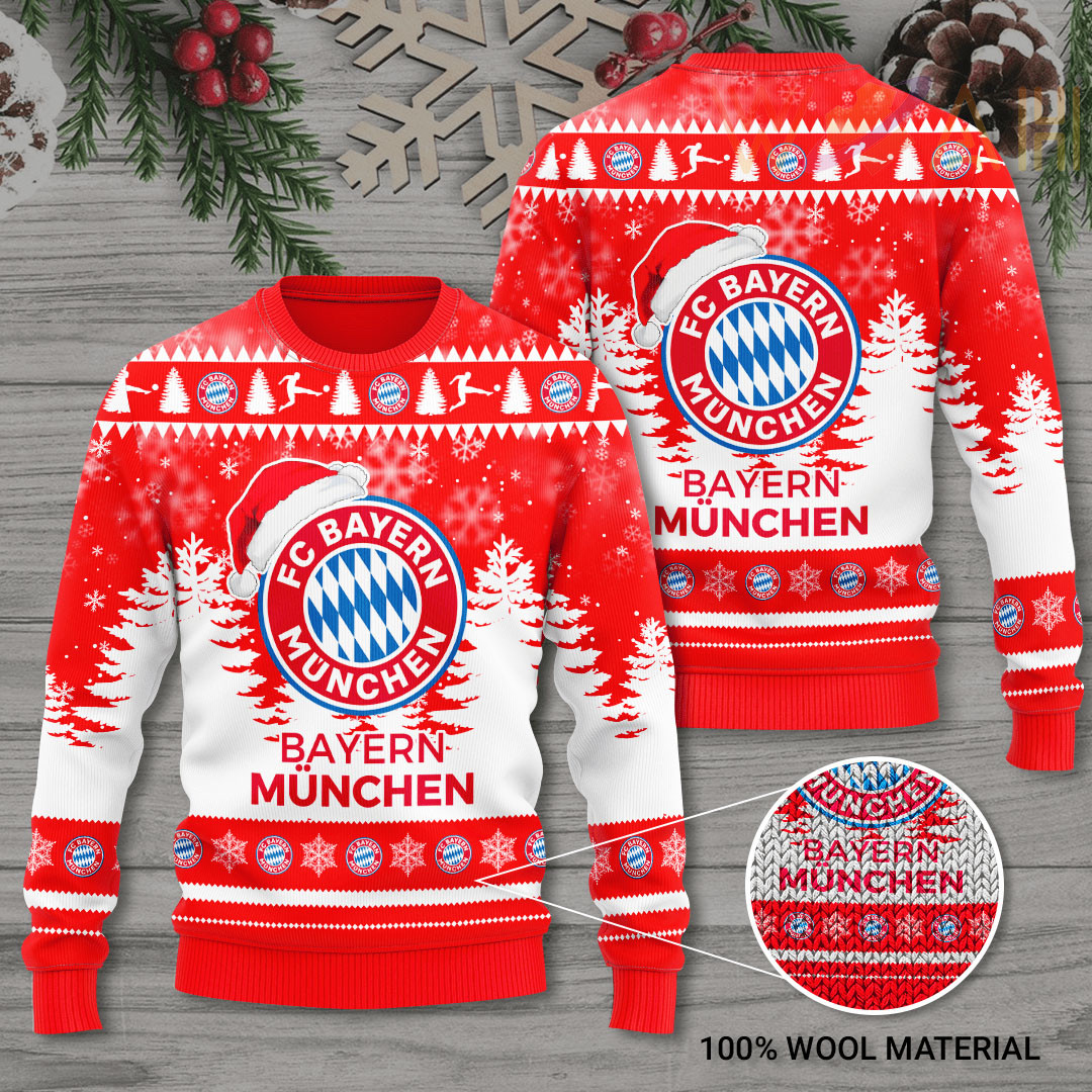 Bayern Munchen Christmas 3D Sweater