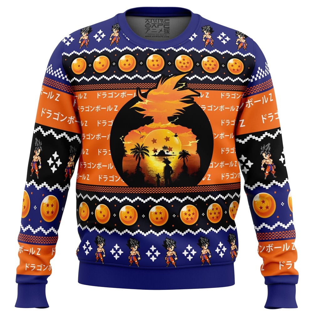 Beautiful Sunset DBZ PC men sweatshirt FRONT mockup