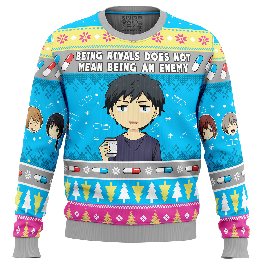 Being Rivals ReLIFE Ugly Christmas Sweater FRONT mockup