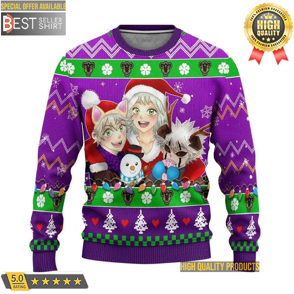 Black Clover Anime Ugly Sweater Gifts Dad Gifts Christmas Gifts Mom Gifts 1