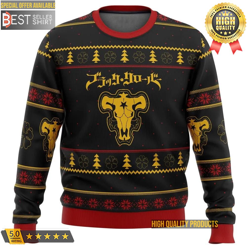 Black Clover Anime Ugly Sweater Mom Gifts Dad Gifts Christmas Gifts 1