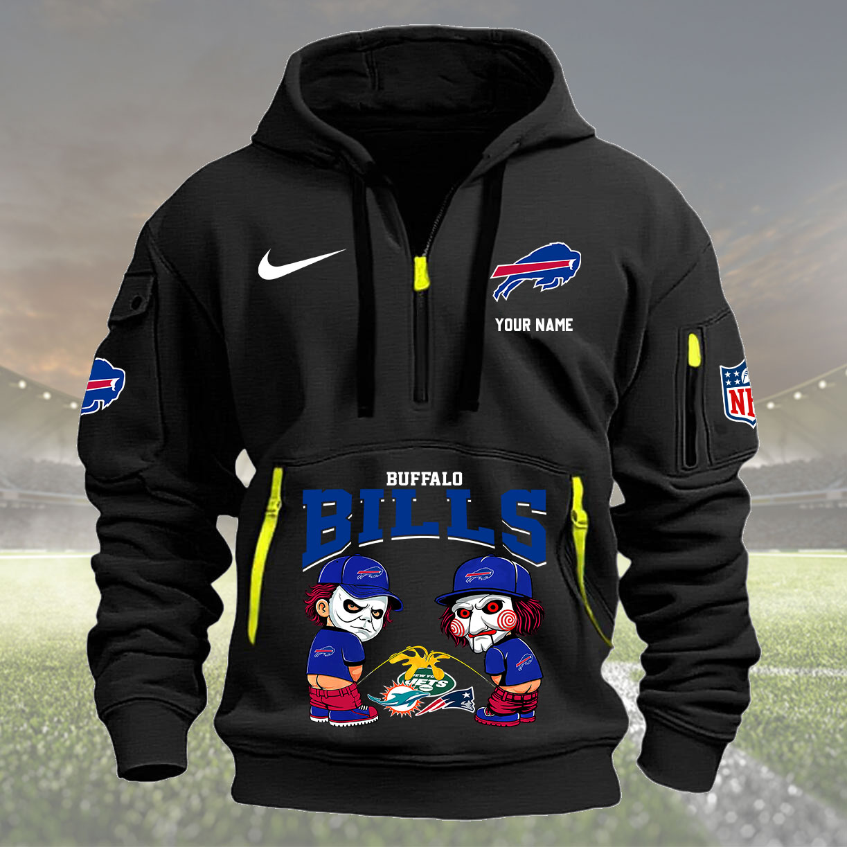 Black Hoodie 04 Buffalo Bills