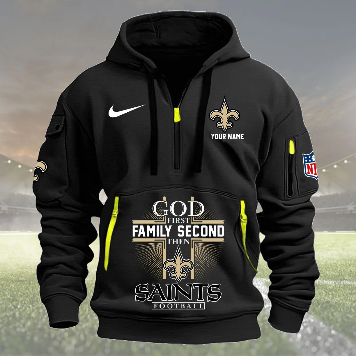 Black Hoodie 20 New Orleans Saints