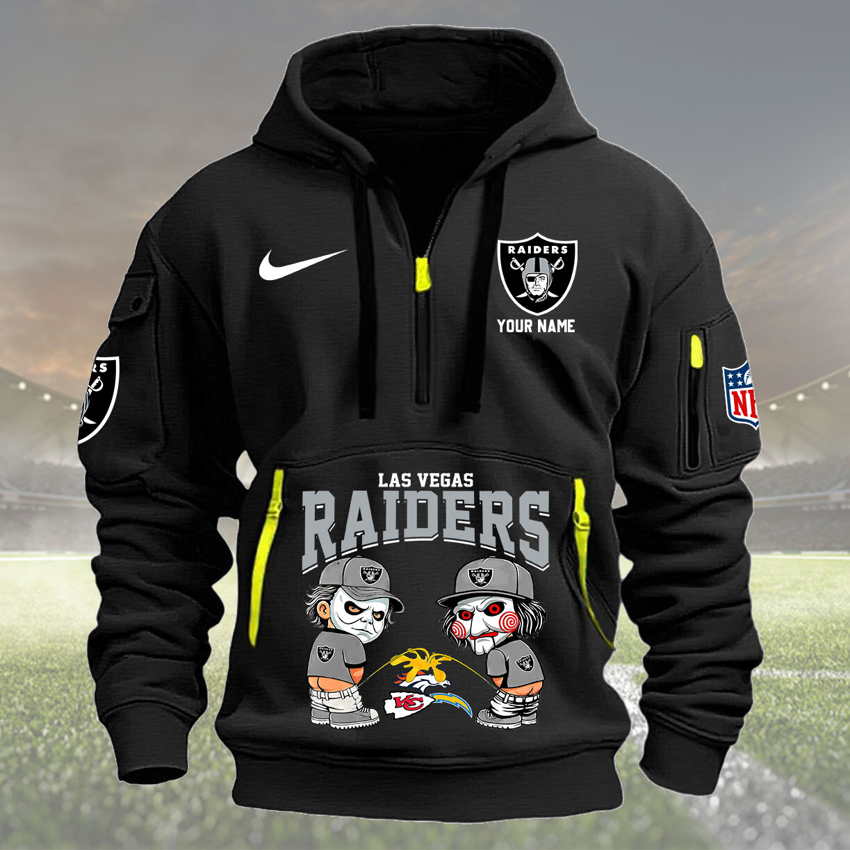 Black Hoodie 23 Oakland Raiders