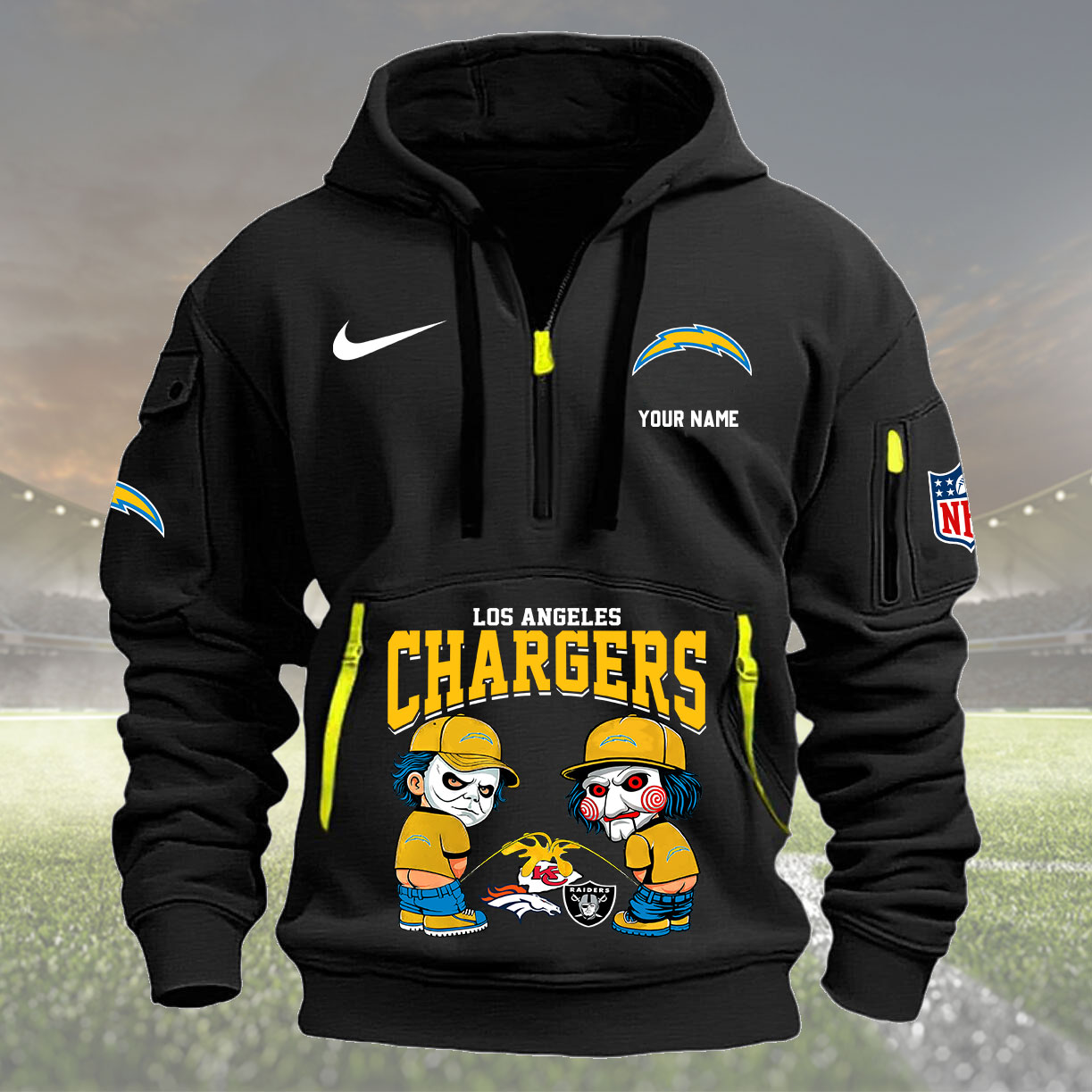 Black Hoodie 27 Los Angeles Chargers