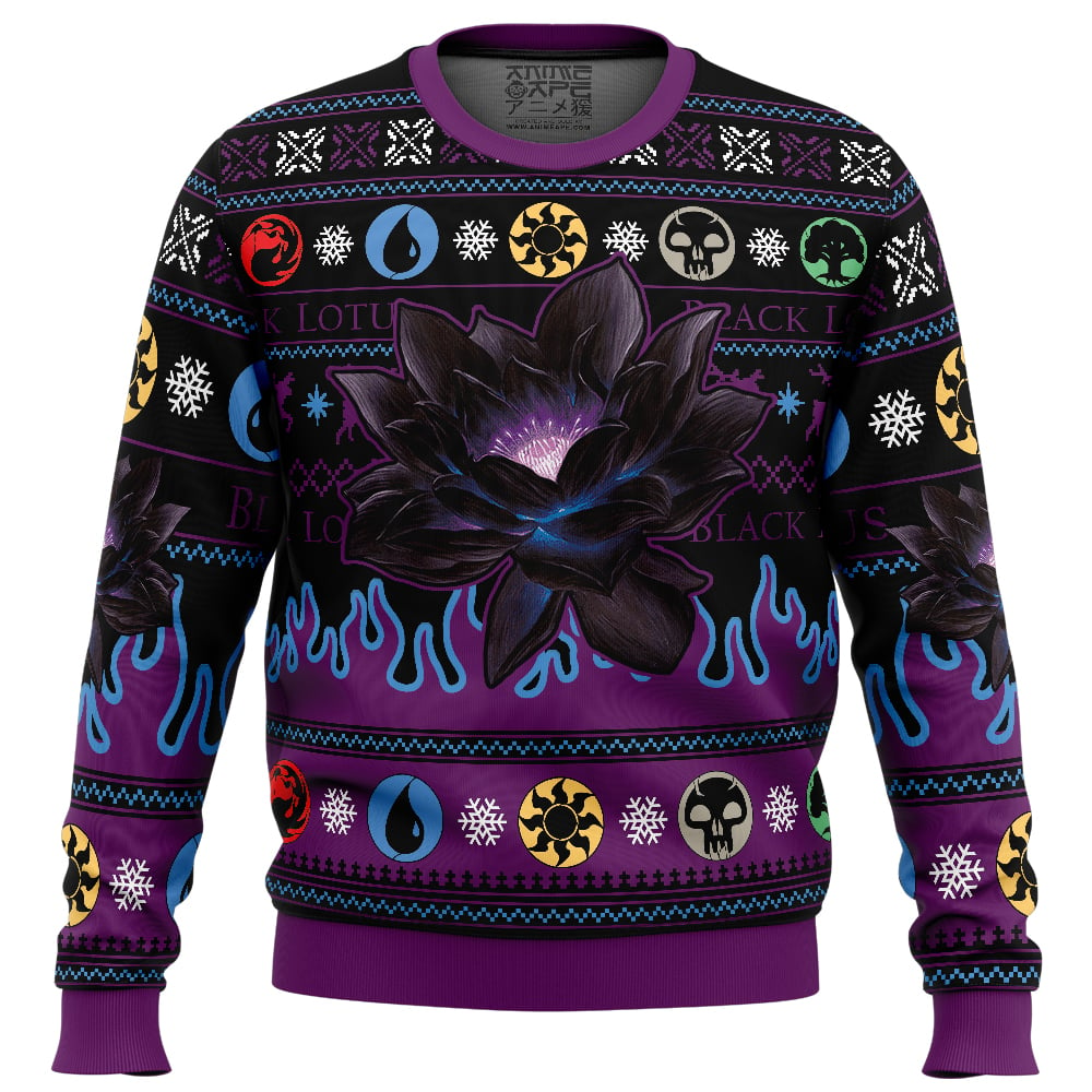 Black Lotus Magic The Gathering Ugly Christmas Sweater FRONT mockup