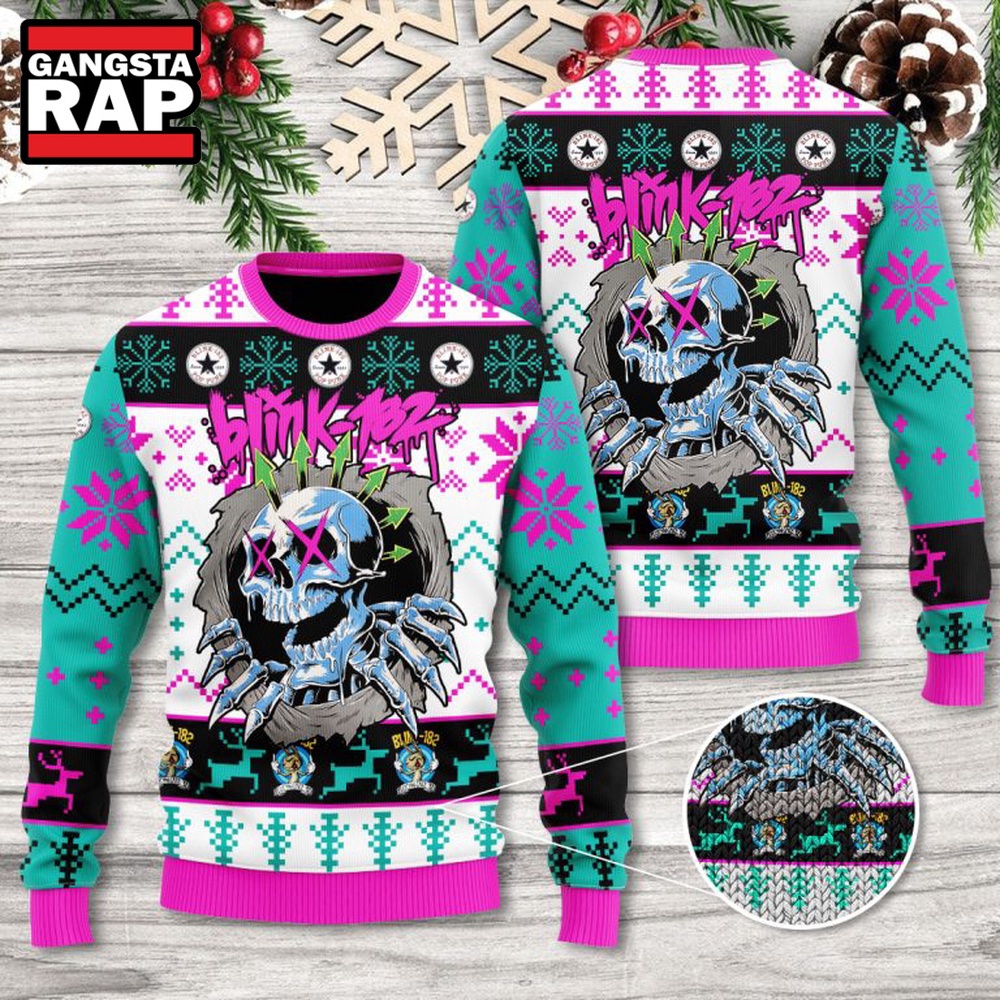 Blink 182 Band Ugly Christmas Sweater