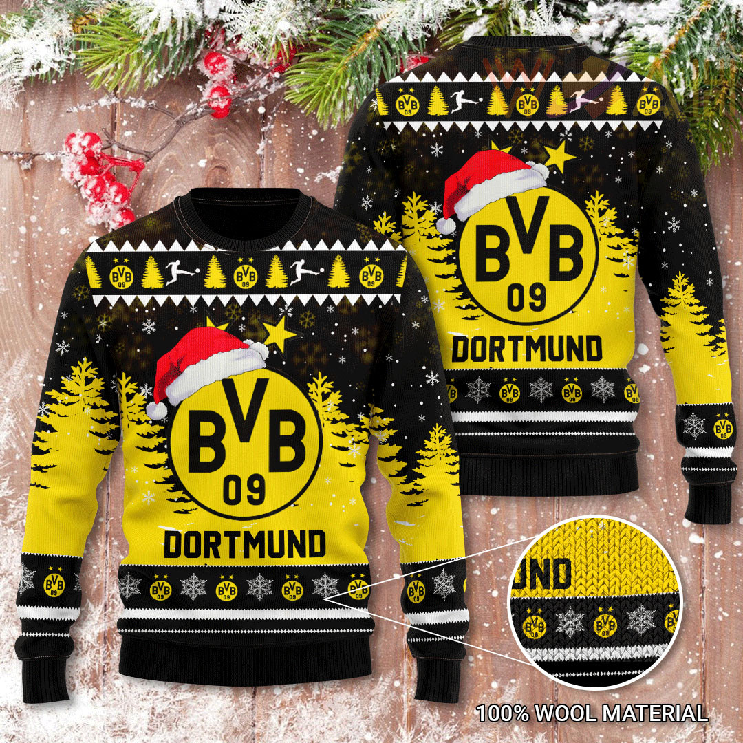 Borussia Dortmund 3D Christmas Sweater 2022