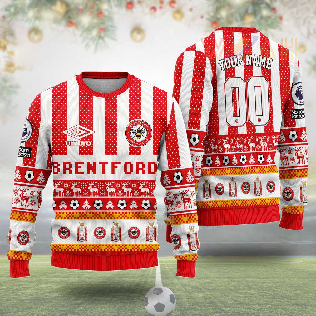 Brentford FC Ugly Christmas 3D Sweater