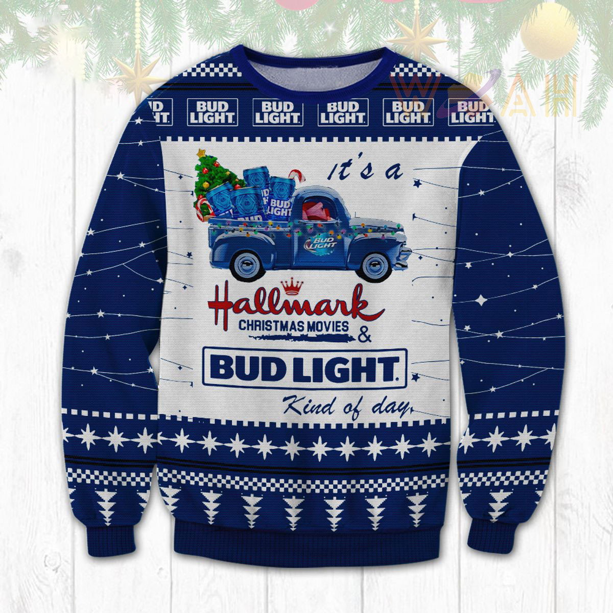 Bud Light Hallmark Christmas Ugly 3D Sweater