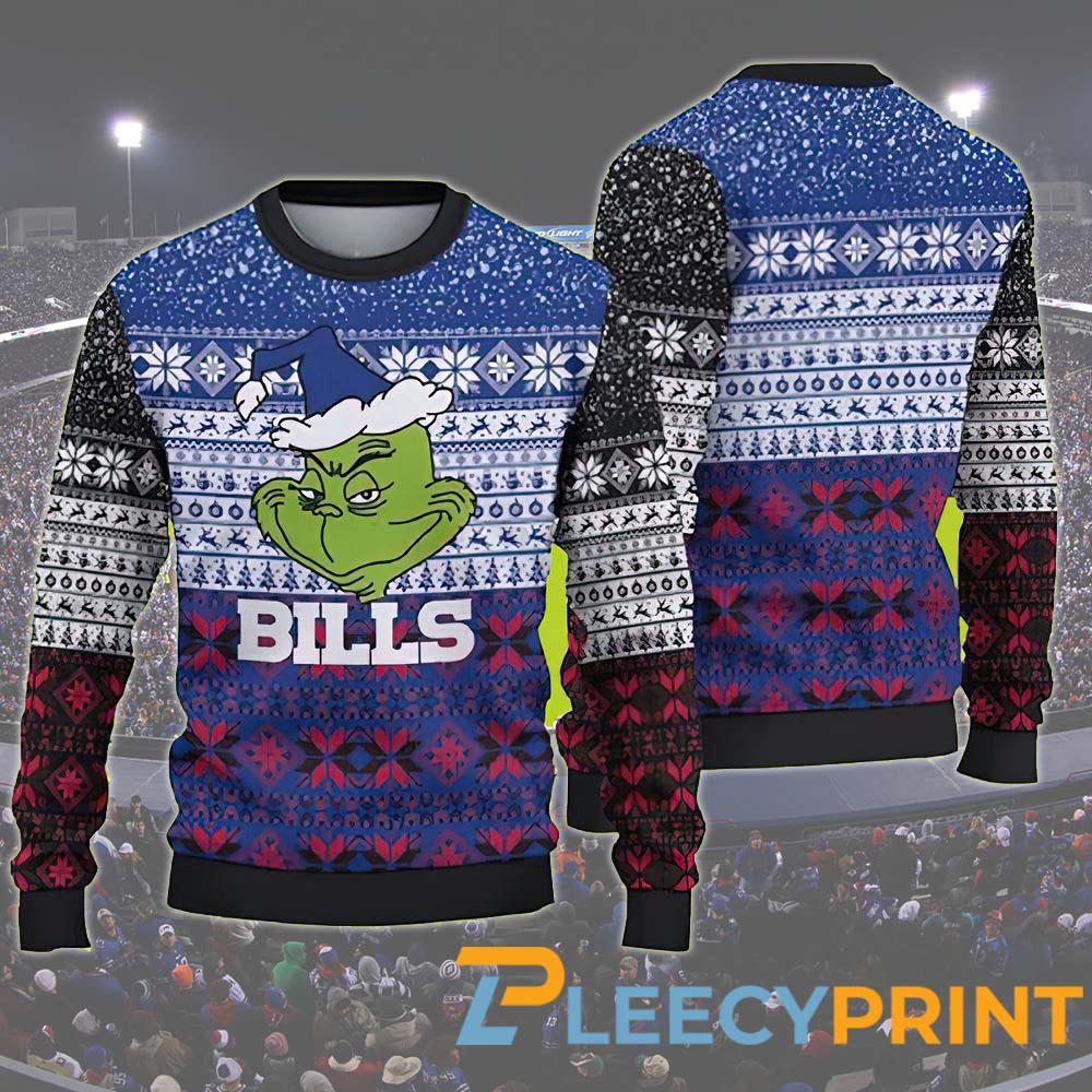 Buffalo Bills Christmas Grinch Ugly Christmas Bills Christmas Sweater Buffalo Bills Ugly Sweater 1