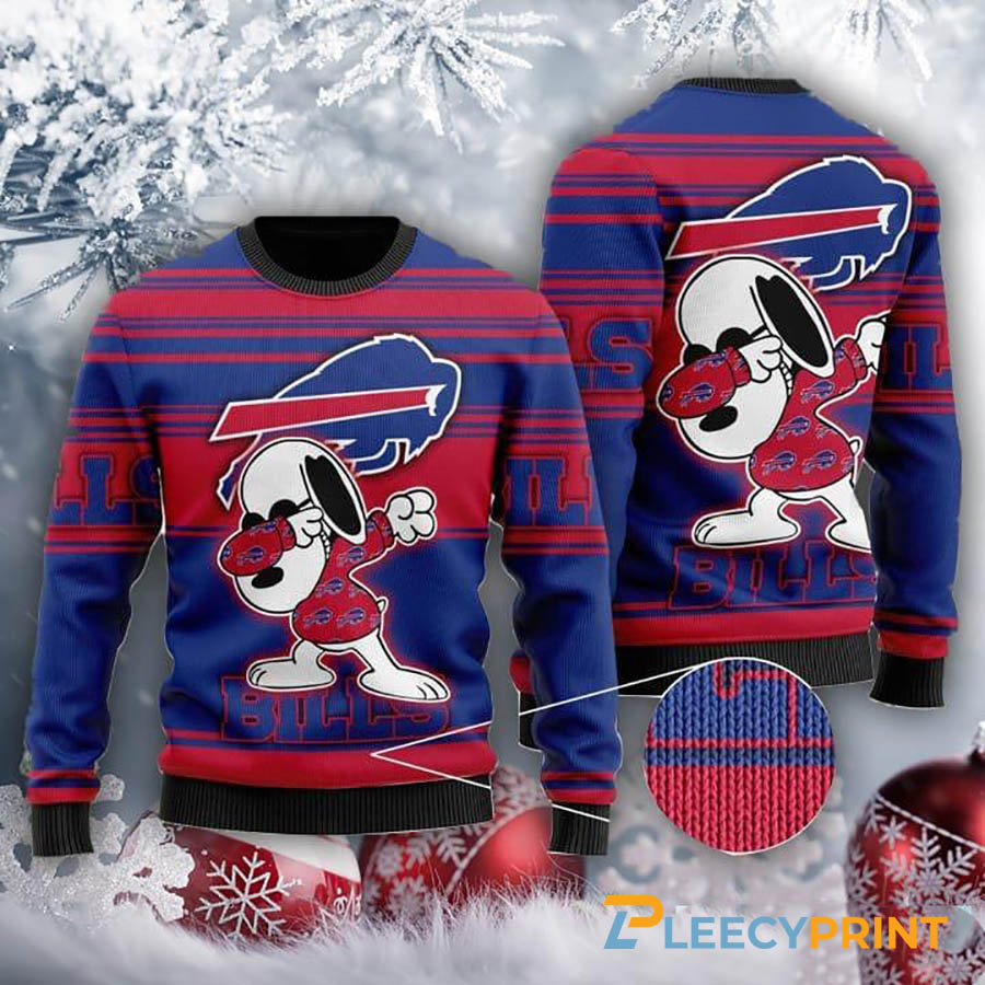Buffalo Bills Snoopy Dabbing Ugly Sweater Buffalo Bills Ugly Christmas Sweater 1