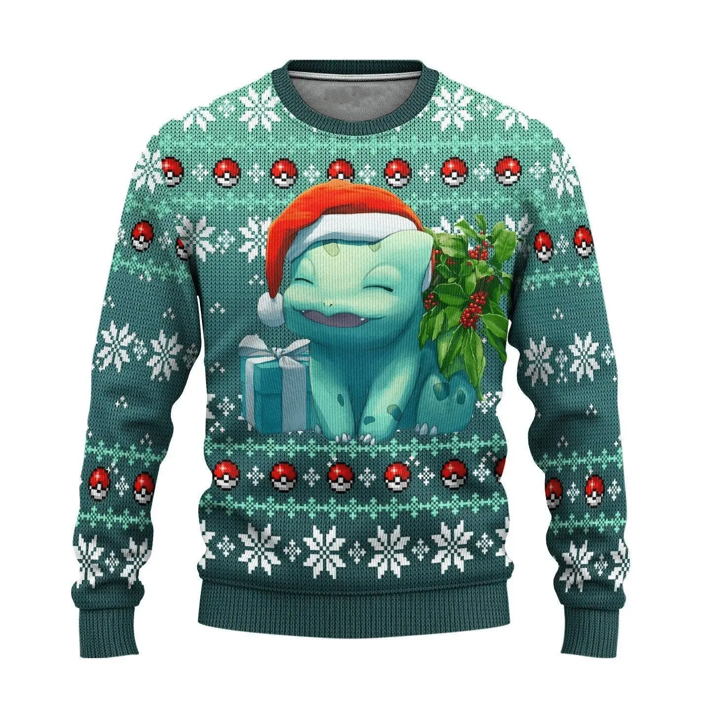 Bulbasaur Merry Christmas Pokemon Xmas Sweater 1