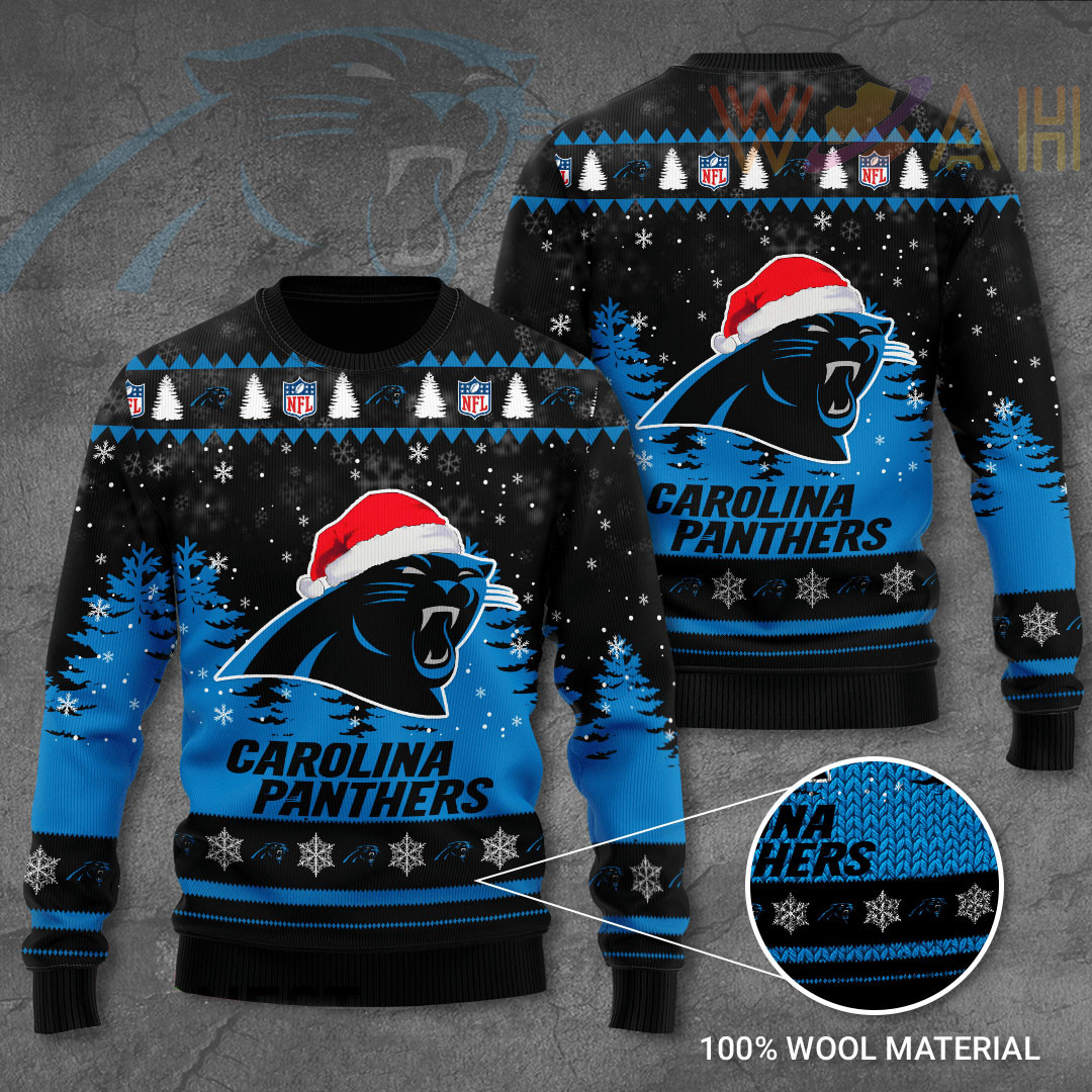 Carolina Panthers 3D Ugly Sweater