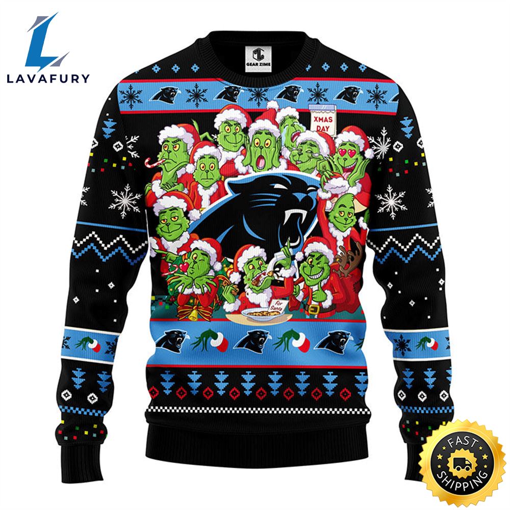 Carolina Panthers 12 Grinch Xmas Day Christmas Ugly Sweater 1 cs5cus