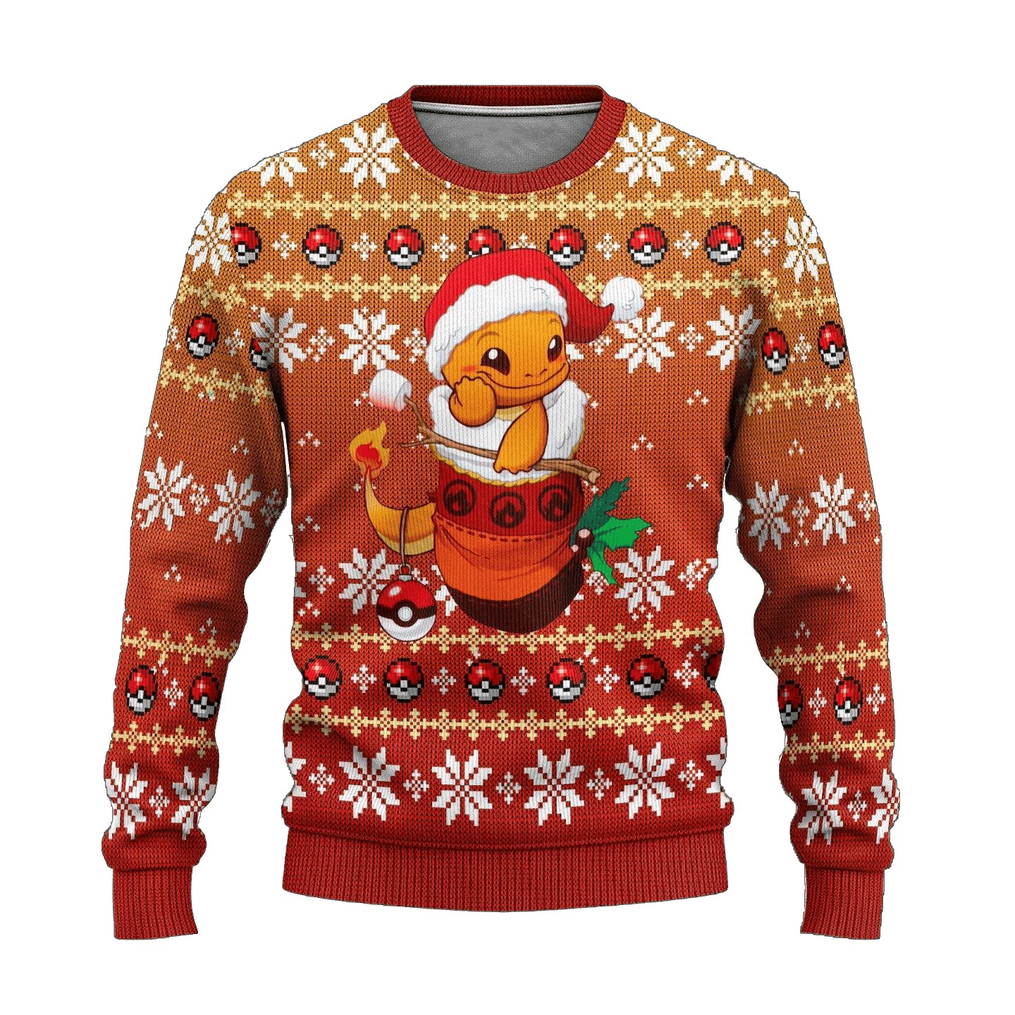 Charizard Cute Ball Pokemon Ugly Sweater 1
