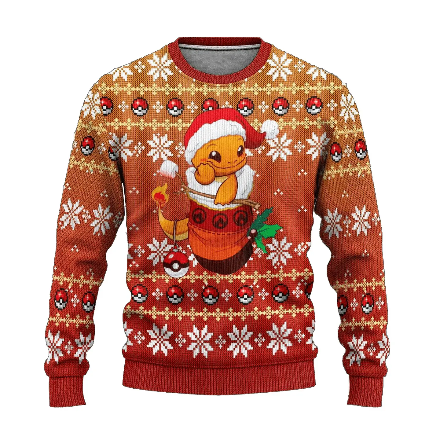 Charizard Cute Ball Pokemon Ugly Sweater 1