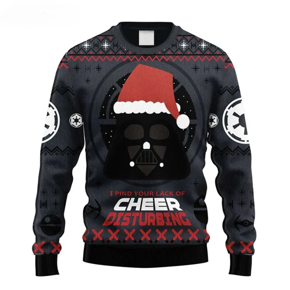 Cheer Disturbing Darth Vader Star Wars Ugly Christmas Sweater 1
