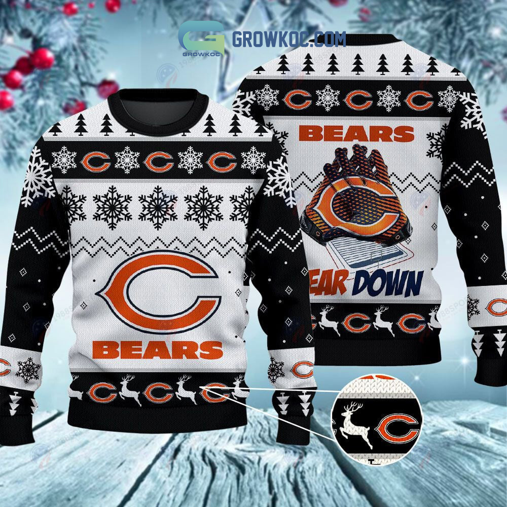 Chicago Bears Bear Down Christmas Ugly Sweater2B1 iRAAl