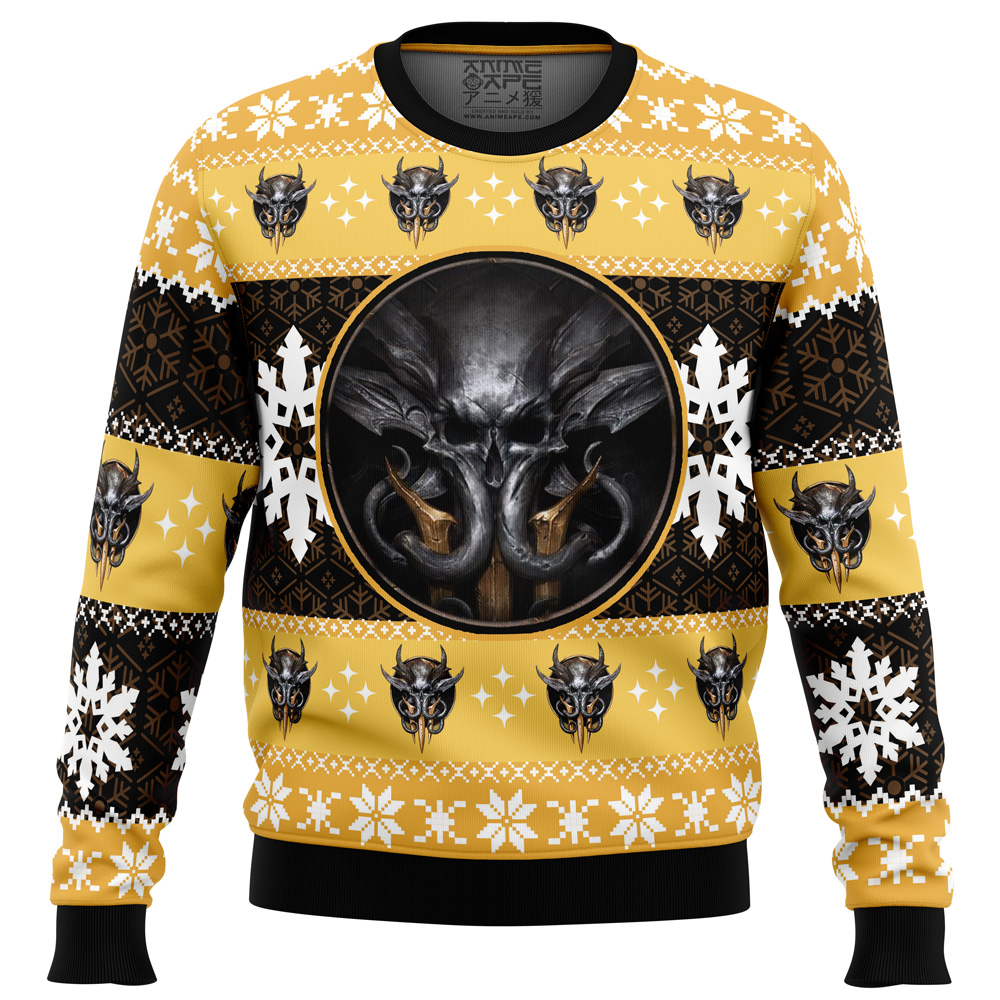 Christmas Baldurs Gate 3 PC Ugly Christmas Sweater FRONT mockup