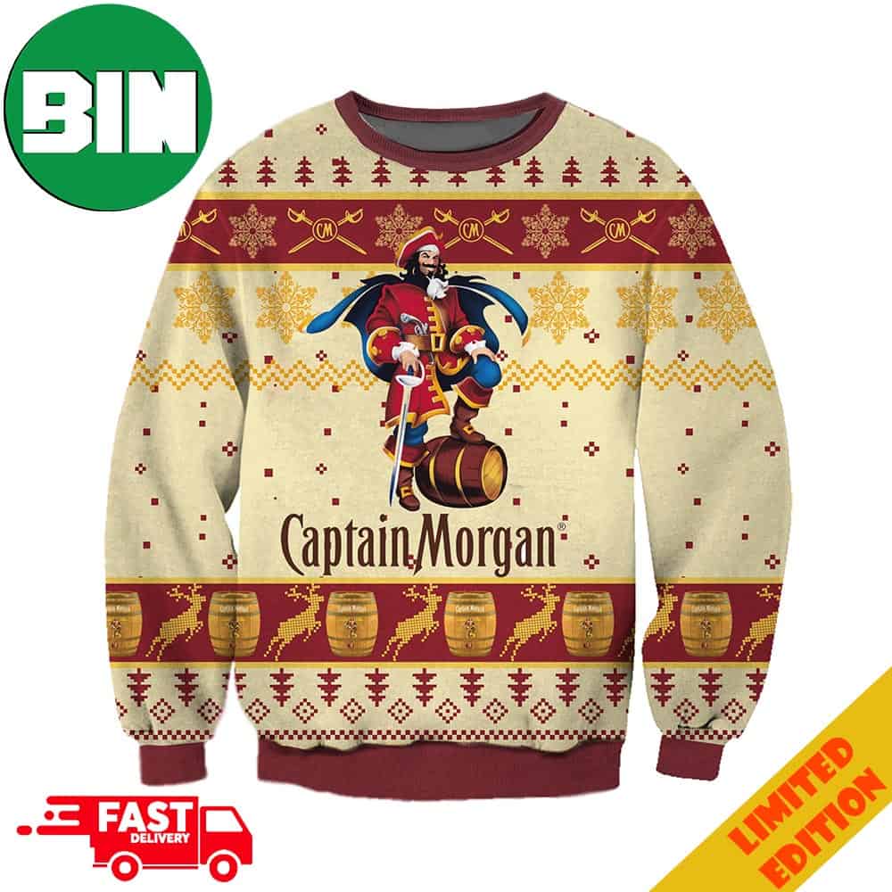 Christmas Captain Morgan For Drink Lovers 2023 Ugly Sweater 34454581 1