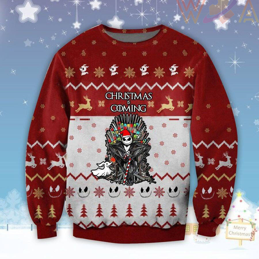 Christmas Is Coming Nightmare Ugly Christmas 3D Sweater