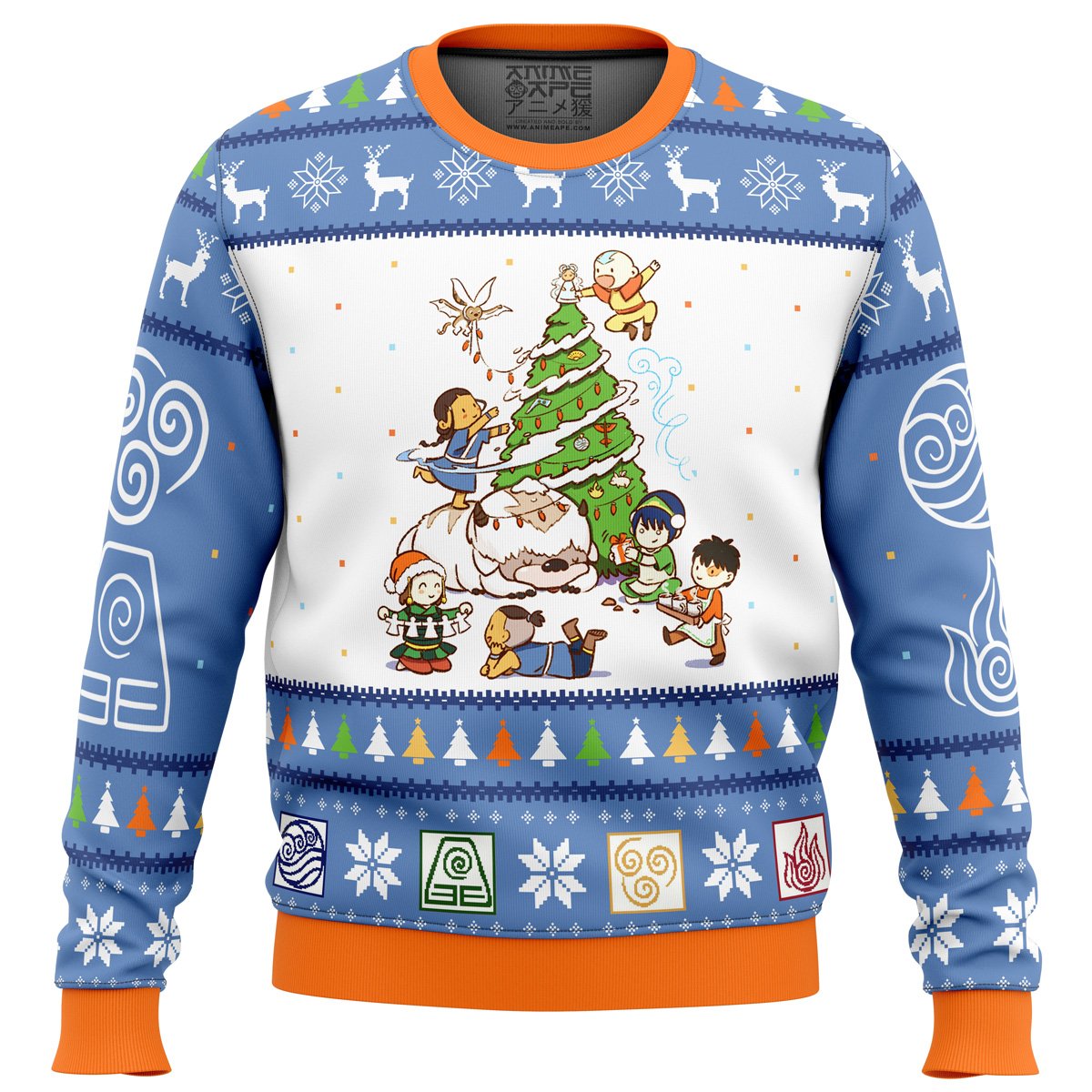 Christmas Time Avatar the Last Airbender men sweatshirt FRONT mockup