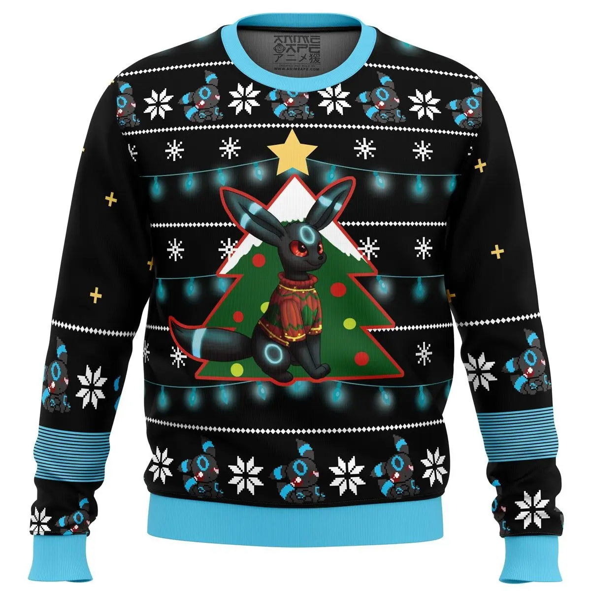 Christmas Tree Umbreon Pokemon Christmas Sweater 1